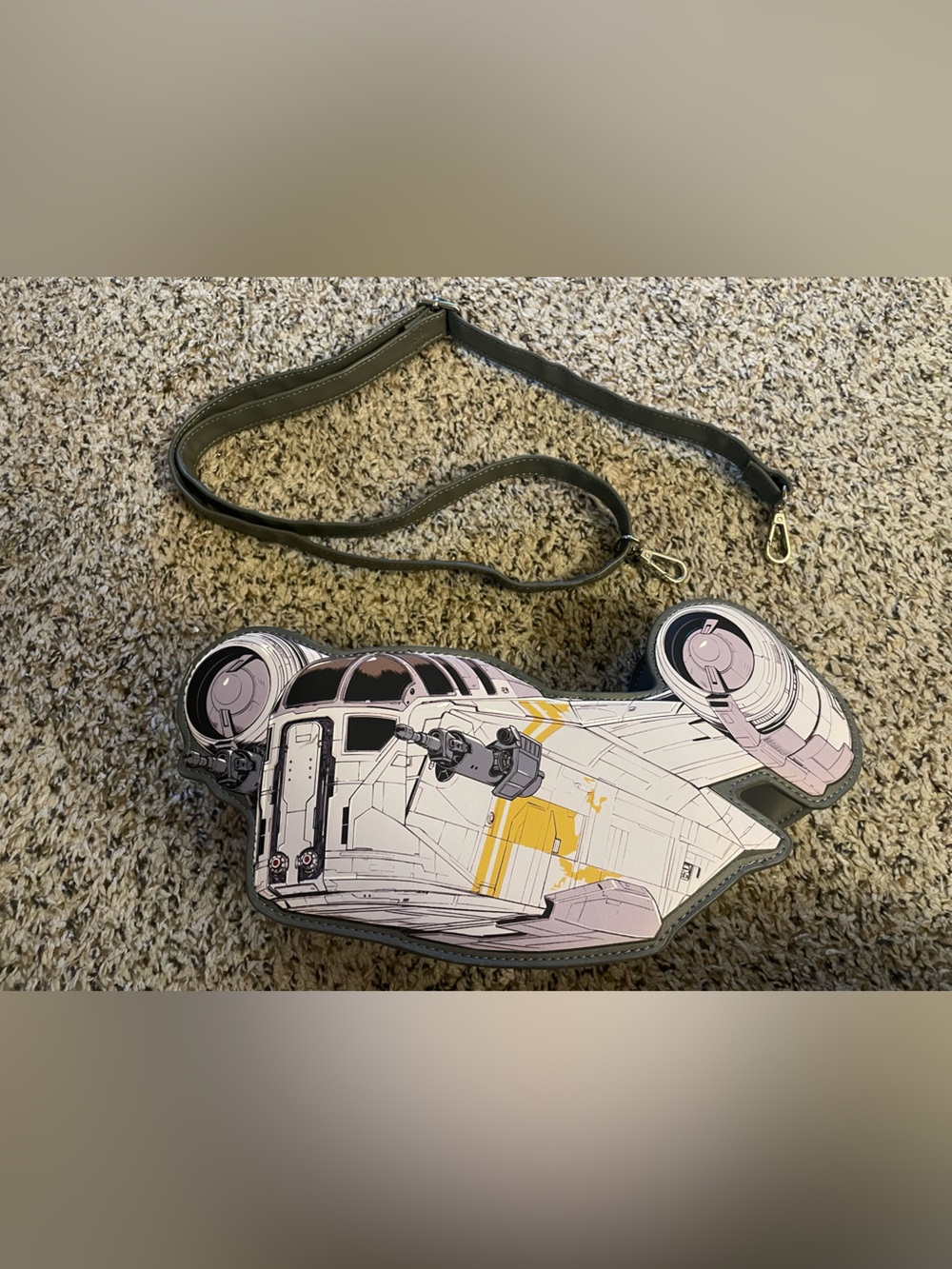 Loungefly Star Wars Razor Crest shaped crossbody bag HTF